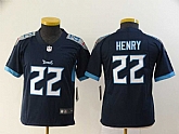 Youth Nike Titans 22 Derrick Henry Navy New Vapor Untouchable Player Limited Jersey